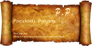 Poczkodi Patony névjegykártya